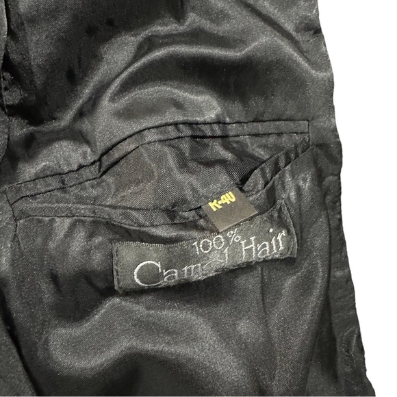 Gianfranco Ruffini Italy Men Black 100% Camel Hair  2 Button Suit Jacket Sz 40R - Picture 8 of 12